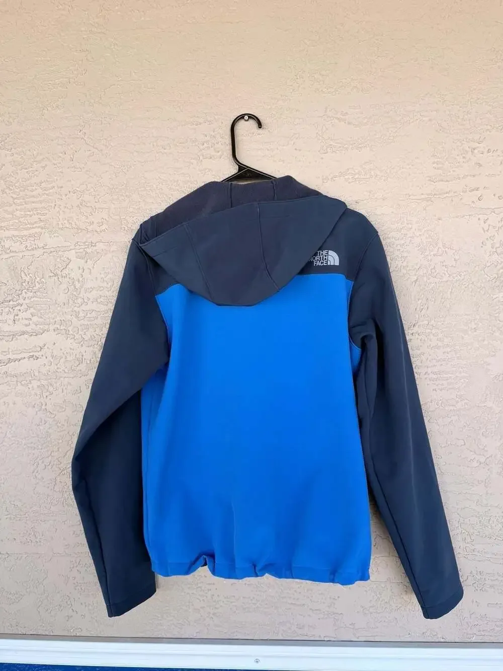 The North Face Softshell Hoodie Jacket, Men's Size S — Blue/Navy Windproof